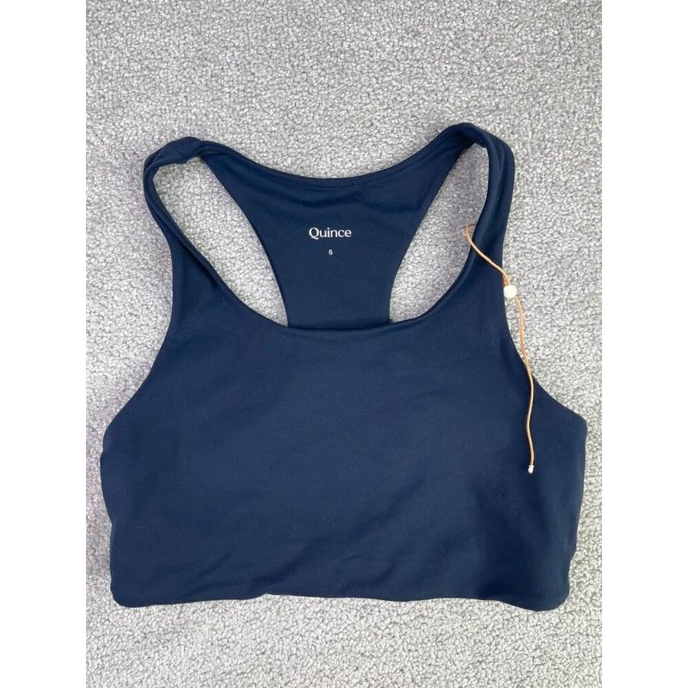 Quince Ultra Form Scoop Neck Longline Bra Navy Small